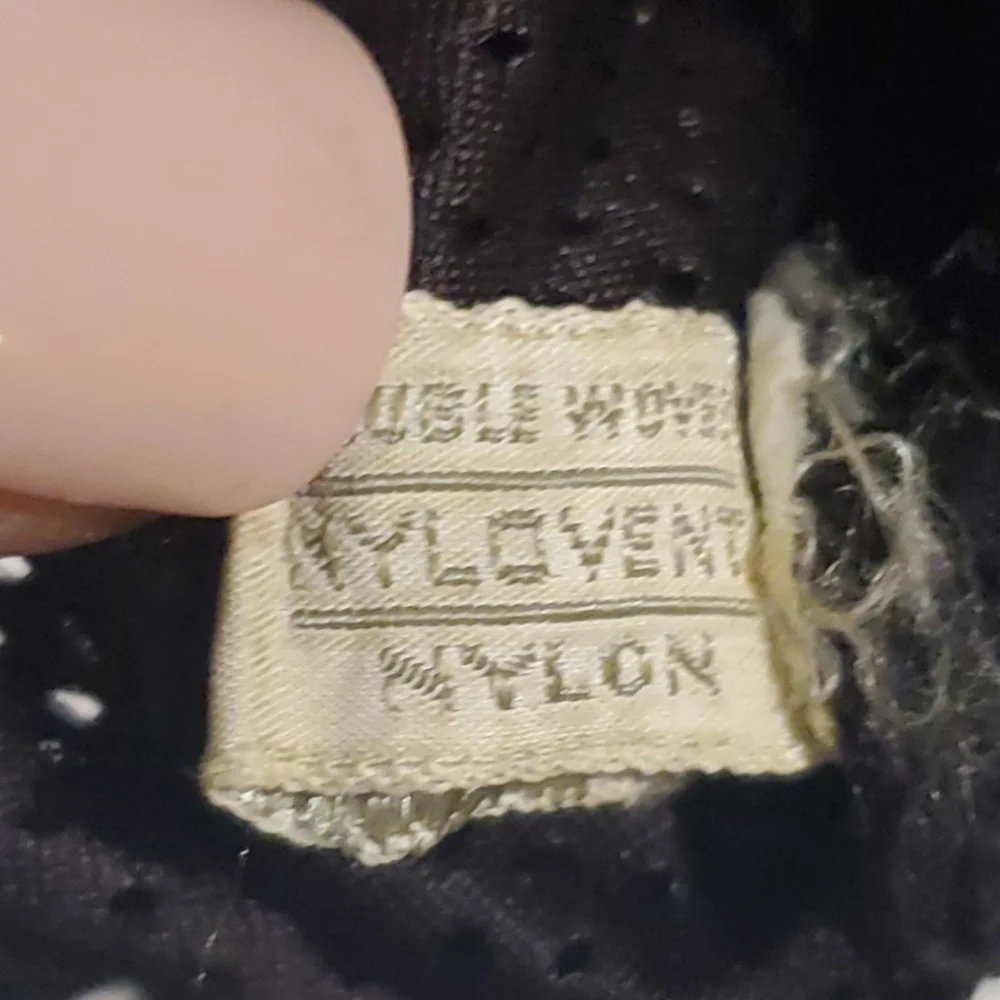 Vintage Black Nylon Gloves